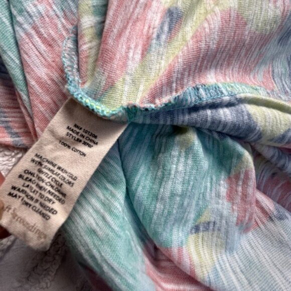 Soft Surrounding Womens Sz Large Multicolor Floral Crewneck Summer Shirt Dress - Picture 4 of 7